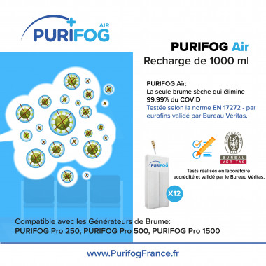 Lot de 12 recharges PURIFOG Air 1 000 ml